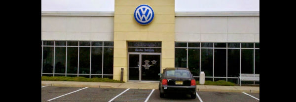 Volkswagen dealership exterior featured in a blog post about buying used cars